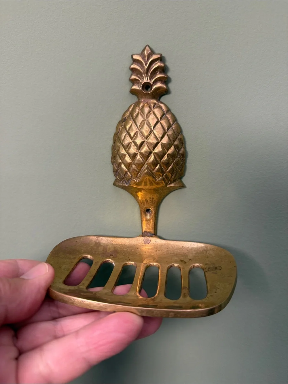 Solid Brass Pineapple Soap Dish